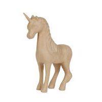 Licorne 55 cm en papier mâché à décorer - Décopatch