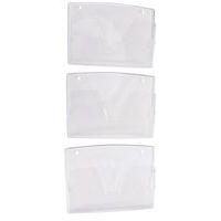 Lot de 3 Corbeilles murales Cristal transparentes - Manutan - Image principale