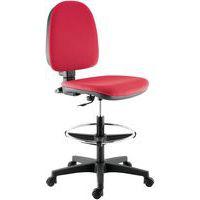 Chaise haute sur roulettes Torino dos/assise rouge - Image principale
