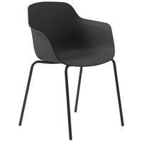 Chaise Laurie coque polypropylène pied métal Sokoa