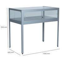 Vitrine d'exposition - 1000 x 600 x 920 mm sur pied - Manutan Expert - Image 2