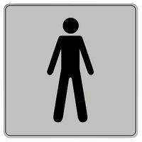 Pictogramme en polystyrène ISO 7001 - Toilette hommes