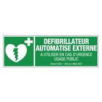 Panneau d'évacuation - Défibrillateur automatisé externe - Rigide thumbnail image