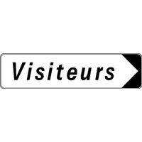 Panneau directionnel standard - Visiteurs - Longueur 500 mm thumbnail image 2