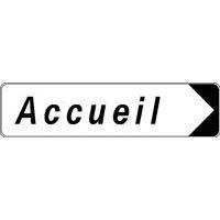 Panneau directionnel standard droite Accueil - Longueur 500 mm - Image principale