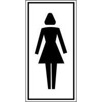 Pictogramme de signalisation noir et blanc - adhésif - Femme - Image principale