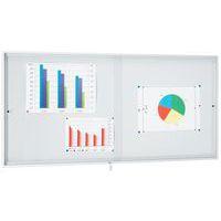 Vitrine intérieur av portes couliss. Acier L 68 cm x H 200 cm Gris thumbnail image 2