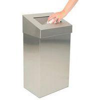 Poubelle métallique - 50 L - 38 x 68 x 25 cm Gris - Image 4