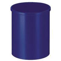 Poubelle ronde en métal 50 L Bleu - Image principale