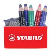Kit : Pot aimanté + 5 crayons markdry + 1 chiffonnette - Stabilo
