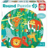 Puzzle rond jungle 28 pièces - Educa