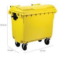 Conteneur à déchet - 660 L Jaune thumbnail image 4