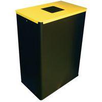 Poubelle de tri plastique 60 L Gris / Jaune thumbnail image 4