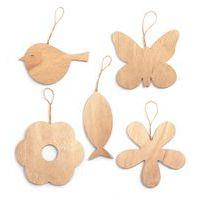 Lot de 5 formes géantes en bois à décorer thème printemps