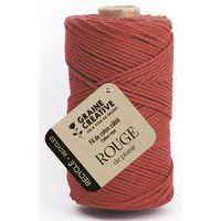 Bobine de 100m de coton câblé recyclé 2mm - Rouge - Image principale