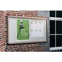 Vitrine d'extérieur à porte battante Grande Antares à l'italienne - Fond aluminium thumbnail image 2