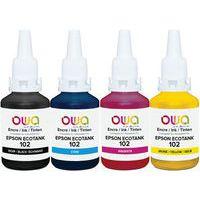 Bouteilles d'encre compatibles Epson 102 - 4 couleurs - Owa