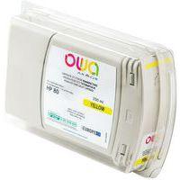 Cartouche d'encre traceur remanufacturée HP 80 - Jaune - Image principale