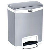 Collecteur Slim Jim Step On Front Step 30 L inox mat, blanc - Image principale