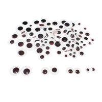 Sachet de 100 yeux mobiles adhésifs noirs,Ø 7, 10, 12, 15 mm thumbnail image 6