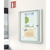 Vitrine d'intérieur Mastervision - Fond aluminium - Porte en verre de sécurité thumbnail image 2