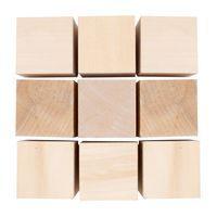 Lot de 9 cubes dés en bois à personnaliser 4 x 4 cm thumbnail image 2