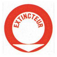 Panneau anti-incendie - Extincteur - Adhésif