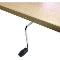 Bureau droit Kelli avec pied en T Chêne 200 cm Manivelle droite - Image 2