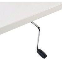 Bureau droit Kelli avec pied en T Blanc 200 cm Manivelle droite thumbnail image 4