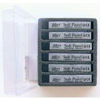 Pastels secs tendres, section carrée 1cm longueur 66mm Noir - Image principale