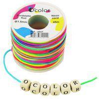 Bobine de cordelette fluo multicolore 45 m
