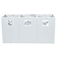 Poubelle plastique modulaire de trois éléments 60L thumbnail image 5