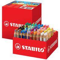 Maxi schoolpack 76 crayons woody 3 in 1 + 4 taille-crayons - Stabilo