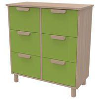 Meuble Filou  6 tiroirs sur pieds vert pomme - Image principale