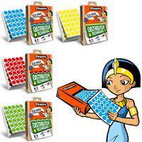 4 boîtes eco-pack + 7200 gommettes rondes 18mm assorties - Cleopatre