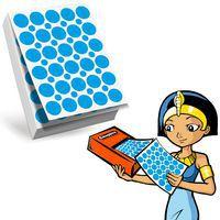 Recharge 1800 gommettes rondes bleu 18mm pour Eco-Pack - Image principale