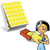 Recharge 1800 gommettes rondes jaune 18mm pour Eco-Pack - Image principale