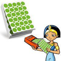 Recharge 1800 gommettes rondes vert 18mm pour Eco-Pack - Image principale