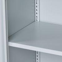 Armoire basse à portes battantes - Gris - Manutan thumbnail image 3