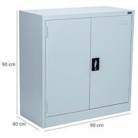 Armoire basse à portes battantes - Gris - Manutan thumbnail image 2