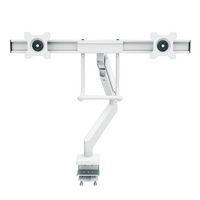 Bras porte-ecran double barre transversale Eppa blanc - Image principale