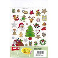 Pochette 6 feuilles gommettes Noël - Apli Kids