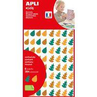 Pochette 384 gommettes motif feuilles 2 cm - Apli Kids