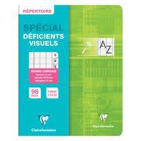 Répertoire piqué déficients visuels 17x22cm 96p séyès noir 2,5mm 10/10 thumbnail image 2