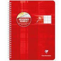 Cahier reliure intégrale déficients visuels 17x22cm 100p séyès noir 2,5mm 10/10 - Image 3