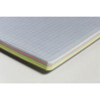 Cahier reliure intégrale 22,5x29,7cm 240p Q.5x5 cadré 60p x 4 teintes papier perfo4 trous - Image 5