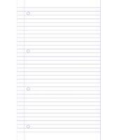 Cahier reliure intégrale 22,5x29,7cm 160p ligné + marge à droite (N°25) CouvBleue perfo4 trous - Image 2