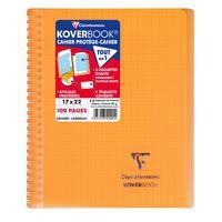 Koverbook reliure intégrale enveloppante PP transparent 17x22cm 100p Séyès coloris assortis livré en boîte prê thumbnail image 2