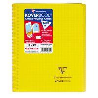 Koverbook reliure intégrale enveloppante PP transparent 17x22cm 160p Séyès coloris assortis livré en boîte prê - Image 4