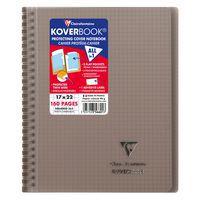 Koverbook reliure intégrale enveloppante PP transparent 17x22cm 160p Q.5x5 coloris assortis livré en boîte prê - Image 2